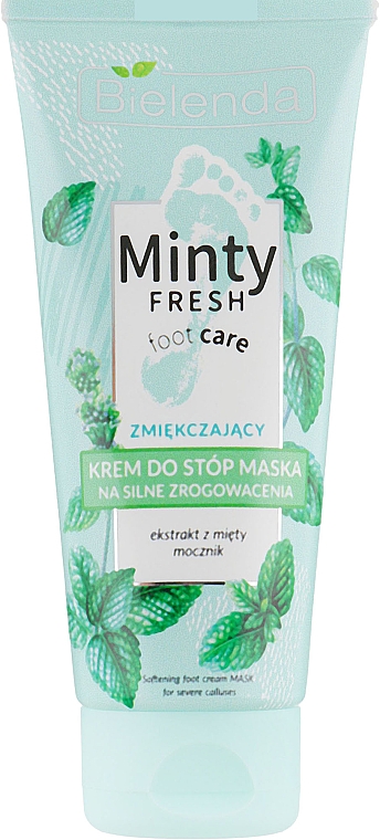Zmiękczający krem-maska do stóp z mocznikiem i ekstraktem z mięty - Bielenda Minty Fresh Foot Care Softening Foot Cream Mask