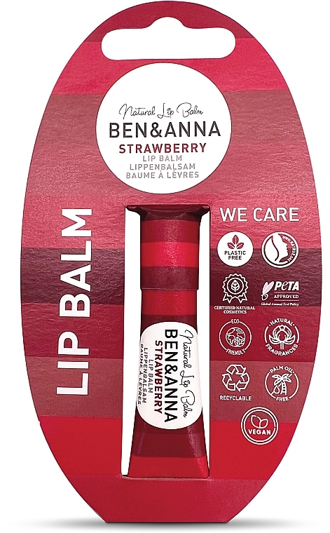 Truskawkowy balsam do ust - Ben & Anna Lip Balm Strawberry — Zdjęcie N1