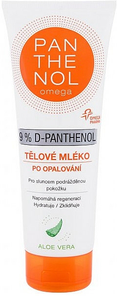 Mleczko po opalaniu z aloesem i D-panthenolem 9% - Panthenol Omega 9% D-Panthenol After-Sun Lotion Aloe Vera — Zdjęcie N1
