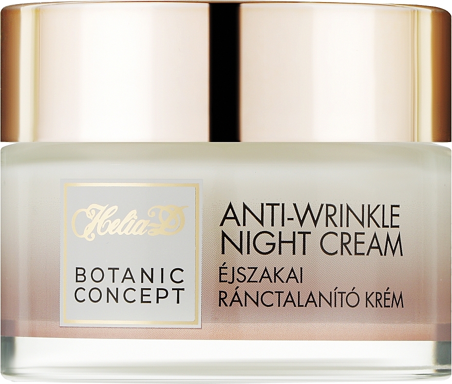 Przeciwzmarszczkowy krem na noc z ekstraktem z wina Tokaj i bakuchiolem - Helia-D Botanic Concept Night Cream — Zdjęcie N1