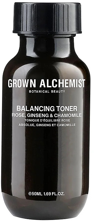 Nawilżający tonik do twarzy z różą, żeń-szeniem i rumiankiem - Grown Alchemist Balancing Toner — Zdjęcie N1