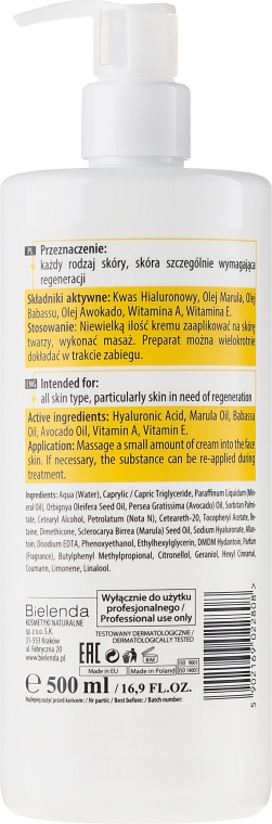 Odżywczy krem do masażu twarzy - Bielenda Professional Face Program Nourishing Massage Face Cream — Zdjęcie N2