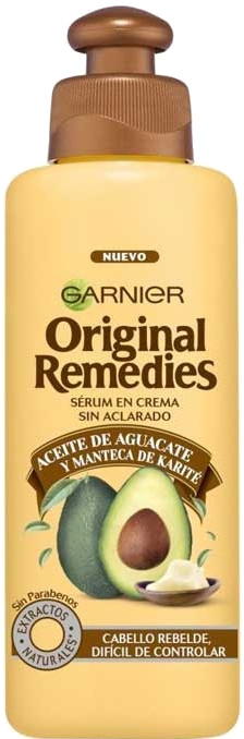 Krem z masłem z awokado do niesfornych włosów Awokado - Garnier Original Remedies Avocado Cream Oil — Zdjęcie N1