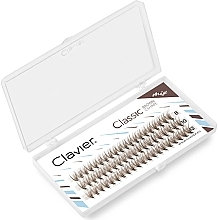 Sztuczne rzęsy, brązowe, 8,10,12 mm, krzywa C, 10D - Clavier Classic Brown Cshape Mix — Zdjęcie N2