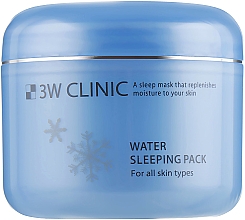 Nawilżająca maska na noc do skóry suchej - 3W Clinic Water Sleeping Pack — Zdjęcie N2