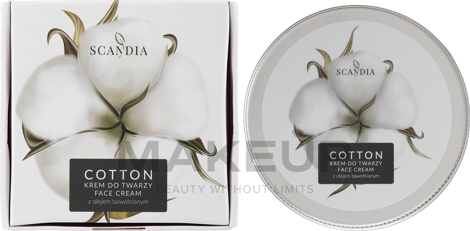 Krem do twarzy z olejem bawełnianym - Scandia Cosmetics Cotton — Zdjęcie 50 ml