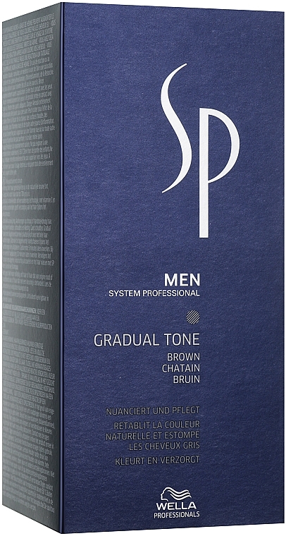 Zestaw dla mężczyzn - Wella SP Men Gradual Tone Brown (hair/mousse 60 ml + shm 30 ml + brush) — Zdjęcie N1
