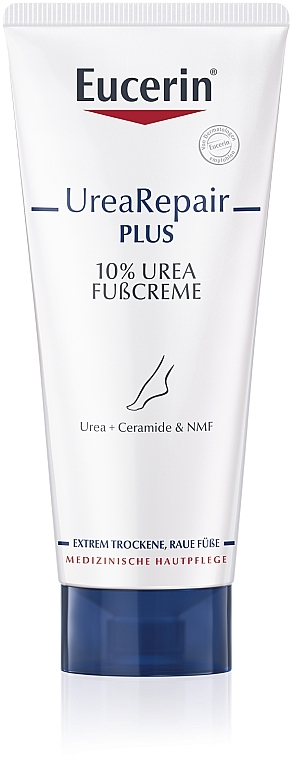 Regenerujący krem z mocznikiem 10% do suchych i popękanych stóp - Eucerin UreaRepair Plus 10% Urea Foot Cream — Zdjęcie N1