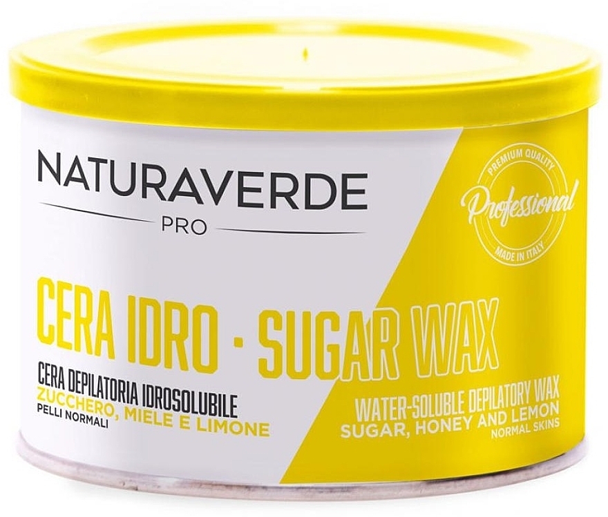 Ciepły wosk do depilacji w puszce - Naturaverde Pro Sugar Water-Soluble Depilatory Wax — Zdjęcie N1