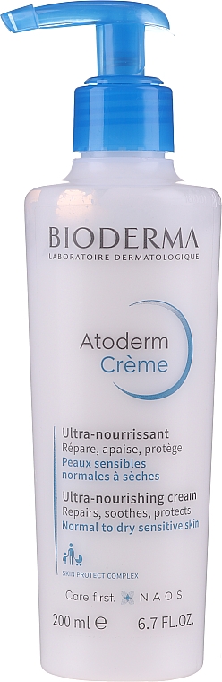 Natłuszczający krem odżywczy do twarzy i ciała do skóry suchej - Bioderma Atoderm Ultra-Nourishing Cream — Zdjęcie N1