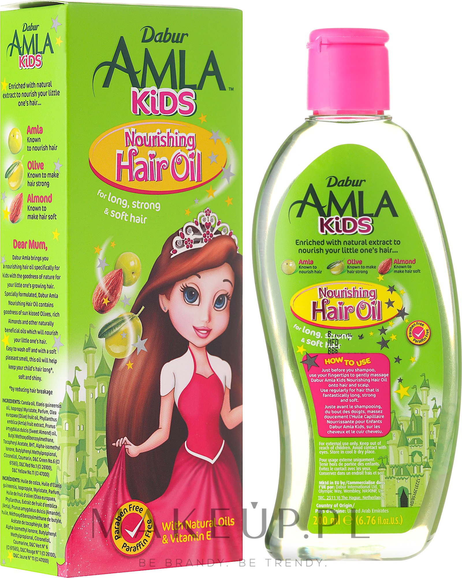 Odżywczy olejek do włosów dla dzieci - Dabur Amla Kids Nourishing Hair Oil — Zdjęcie 200 ml