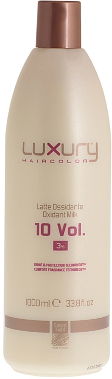 Mleczny oksydat - Green Light Luxury Haircolor Oxidant Milk 3% 10 vol. — Zdjęcie N1