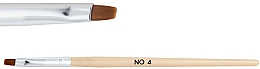 Drewniany pędzel do żelu nr 4 - NeoNail Professional — Zdjęcie N1
