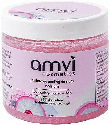 Kwiatowy peeling do ciała z olejami - Amvi Cosmetics — Zdjęcie N1