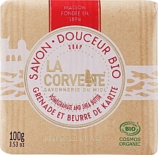 Organiczne mydło w kostce Granat i masło shea - La Corvette Sweet Soap Bio Pomegranate — Zdjęcie N2