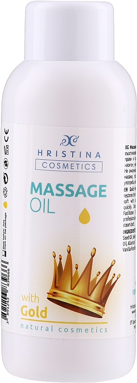 Olejek do masażu - Hristina Professional Gold Massage Oil — Zdjęcie N1