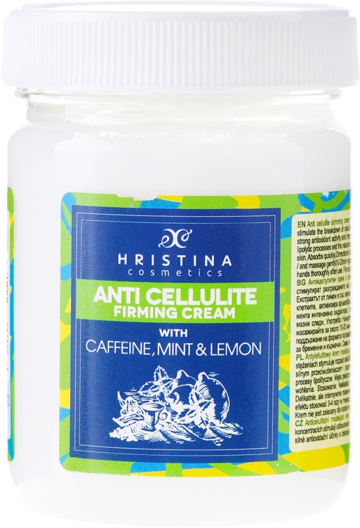 Antycellulitowy krem ujędrniający z kofeiną, miętą i cytryną - Hristina Cosmetics Anti Cellulite Firming Cream — Zdjęcie N1