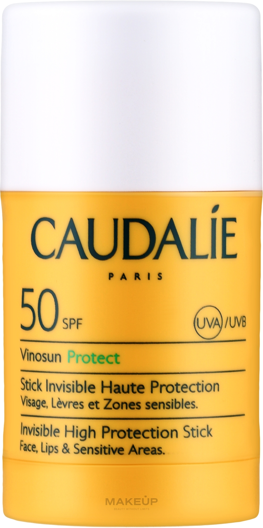 Sztyft przeciwsłoneczny - Caudalie Vinosun Protect Invisible High Protection Stick SPF 50 — Zdjęcie 15 g
