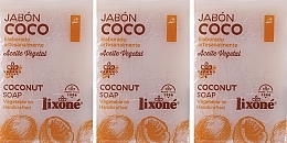 Kup Zestaw - Lixon Coconut Soap Dry Skin (h/soap/3 x 125g)