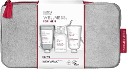 Kup Zestaw - Baylis & Harding Wellness For Men Revived & Ready Wash Bag Gift Set (ash/balm/50ml + sh/gel/100ml + f/wash/50ml + bag/1pc)