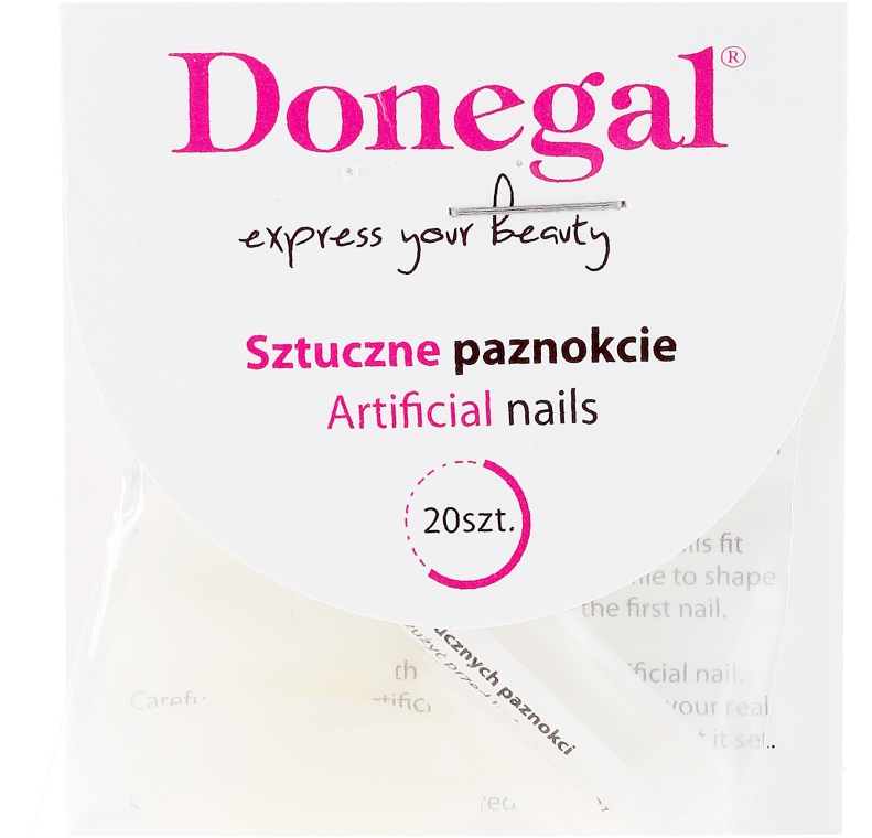 Zestaw sztucznych paznokci - Donegal Nail Tips & Glue — Zdjęcie N2