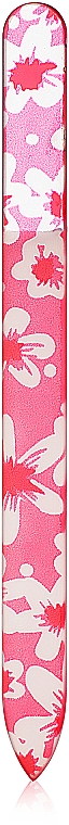 Pilnik do paznokci ze szkła powlekanego, 140x12x3 mm, różowy - Baihe Hair — Zdjęcie N1