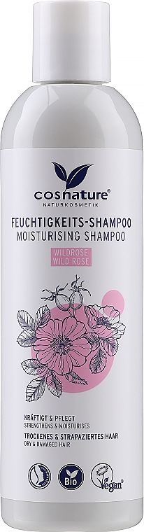 Nawilżający szampon do włosów Dzika róża - Cosnature Moisturising Shampoo