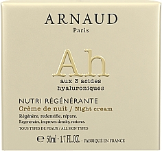 Krem do twarzy na noc z 3 formami kwasu hialuronowego - Arnaud Nutri Regenerante Night Cream — Zdjęcie N2