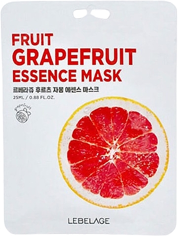 Maseczka do twarzy z ekstraktem grejpfruta - Lebelage Fruit Grapefruit Essence Mask — Zdjęcie N1