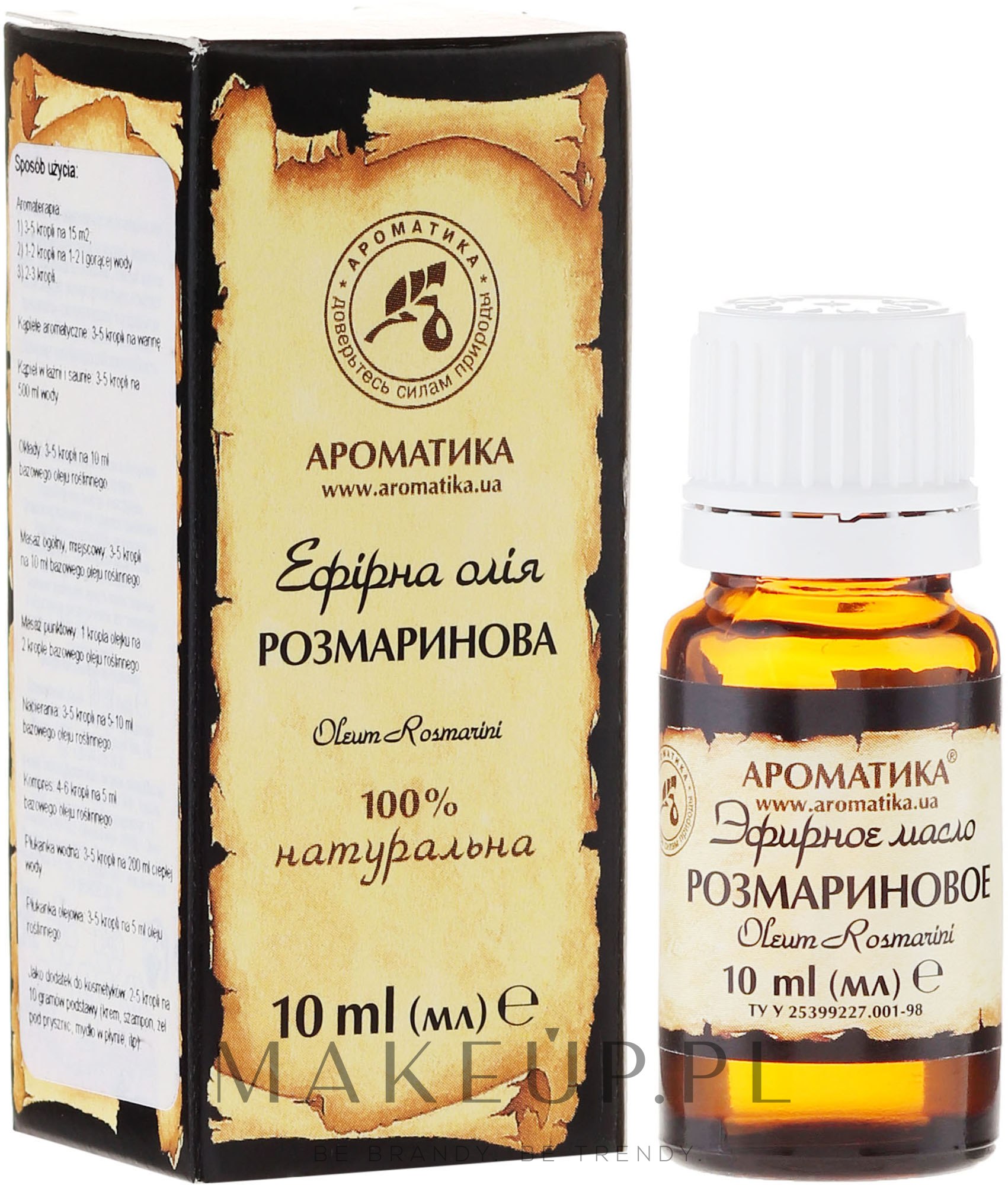 100% naturalny olejek rozmarynowy - Aromatika — Zdjęcie 10 ml