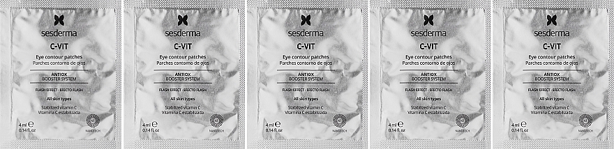 Przeciwstarzeniowe płatki pod oczy - SesDerma Laboratories C-Vit Eye Contour Patches — Zdjęcie N2