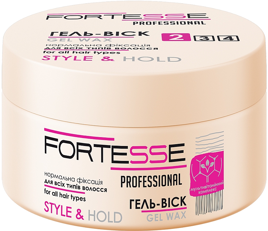 Wosk w żelu do włosów - Fortesse Professional Style & Hold Gel Wax — Zdjęcie N1