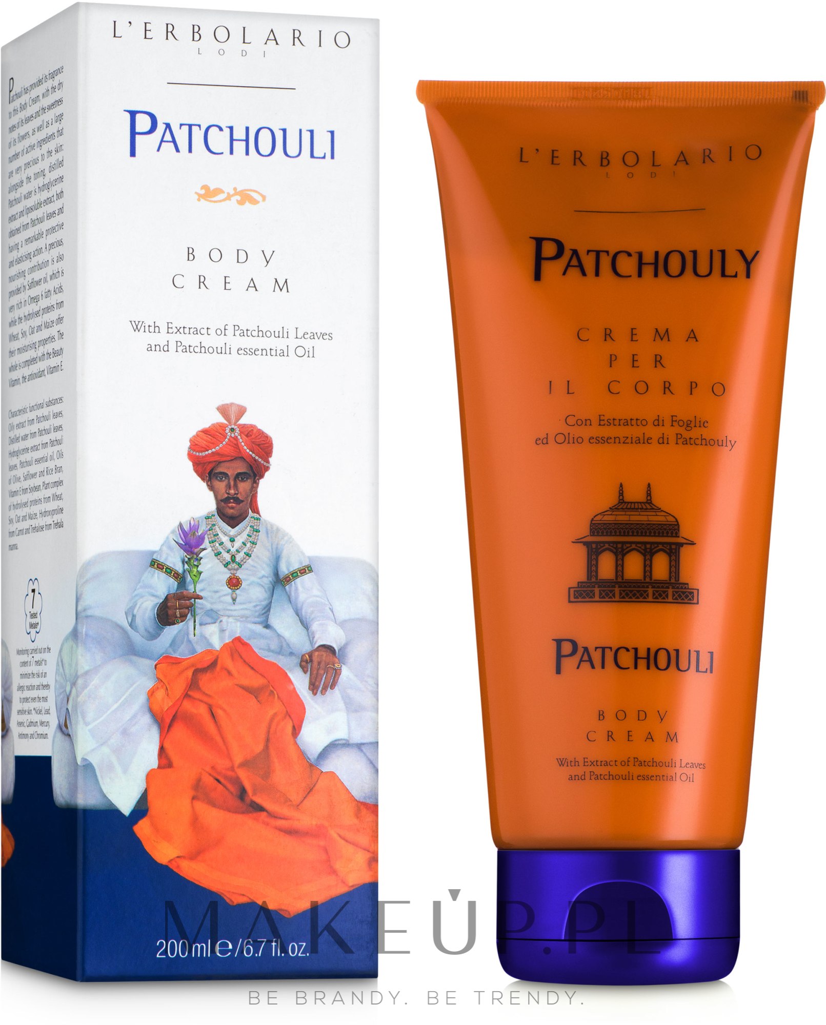 Perfumowany krem do ciała Paczula - L'Erbolario Patchouly Crema Per Il Corpo — Zdjęcie 200 ml