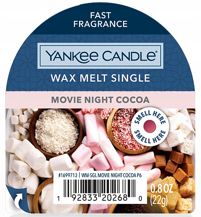 Wosk zapachowy - Yankee Candle Movie Night Cocoa Wax Melt — Zdjęcie N1