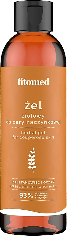 Żel ziołowy do cery naczynkowej Kasztanowiec i oczar - Fitomed Gel For Couperose Skin — Zdjęcie N1