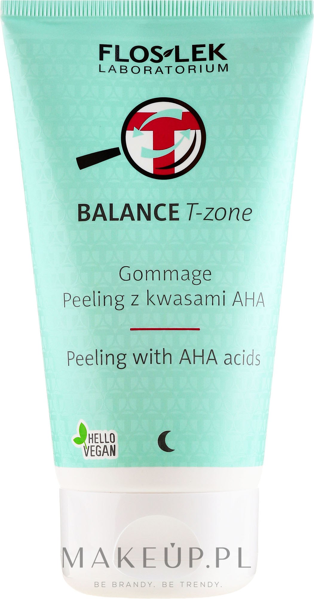 Peeling gommage z kwasami AHA do twarzy - Floslek Balance T-Zone — Zdjęcie 125 ml