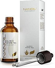 Serum do twarzy dla wszystkich rodzajów cery z aloesem i białą herbatą - Nanoil Aloe & White Tea Face Serum — Zdjęcie N2