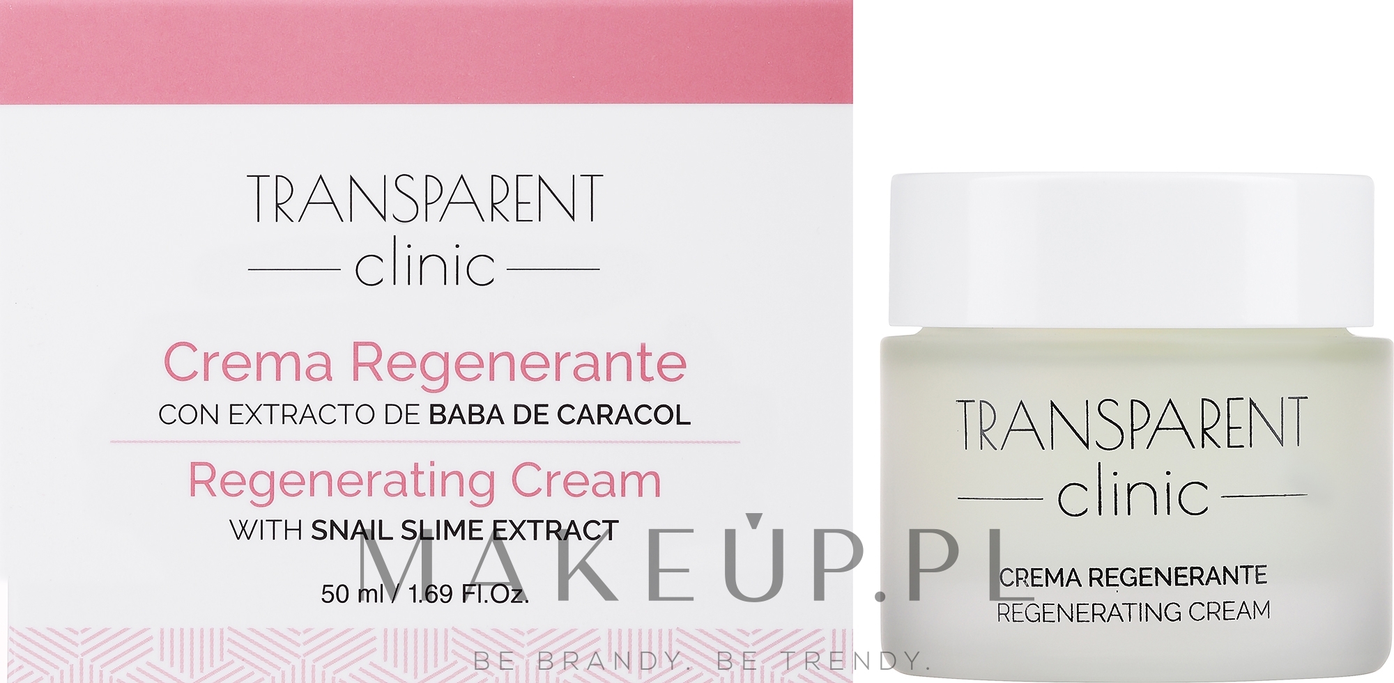 Regenerujący krem do twarzy na dzień - Transparent Clinic Regenerating Cream — Zdjęcie 50 ml