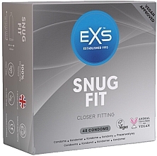 Kup Dopasowane prezerwatywy o mniejszej średnicy, 48 szt. - EXS Condoms Snug Fit