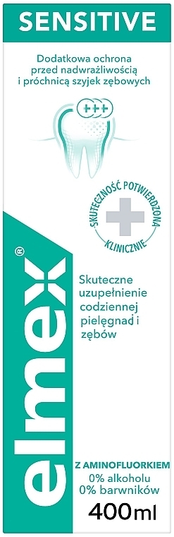 PRZECENA! Płyn do płukania jamy ustnej na nadwrażliwość bez alkoholu - Elmex Sensitive * — Zdjęcie N9