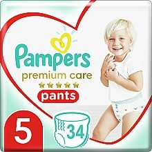 Kup Pieluchomajtki rozmiar 5 (12-17 kg), 34 szt. - Pampers Premium Care Pants Junior