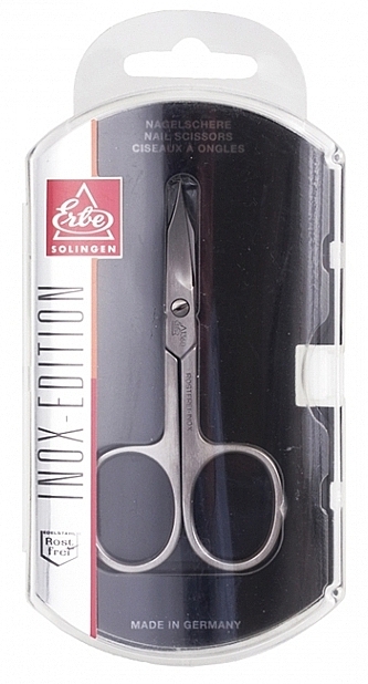 PRZECENA! Nożyczki do paznokci i skórek 81360, 9 cm - Erbe Solingen Inox-Edition Nail Scissors * — Zdjęcie N2