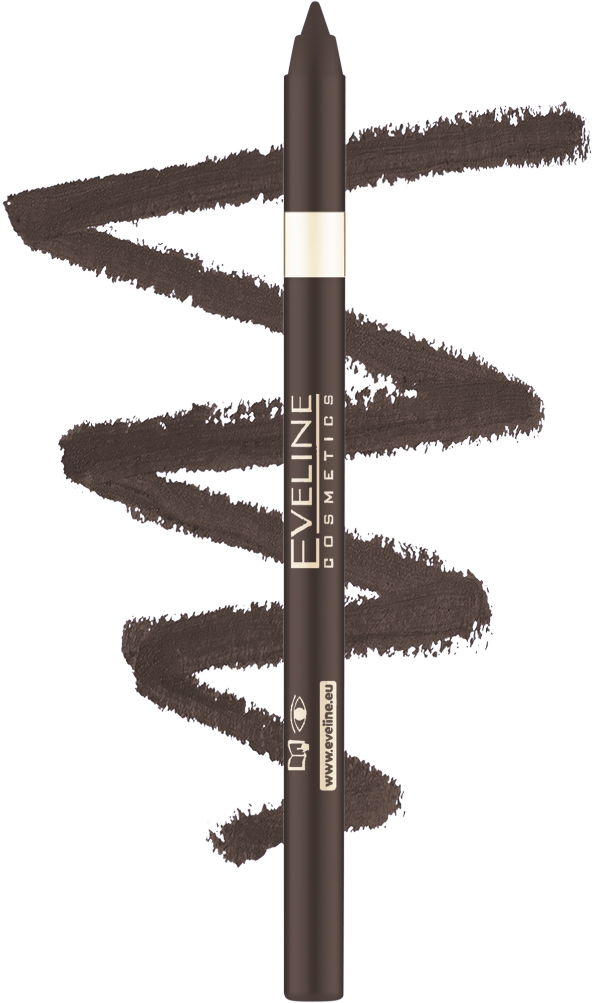 Wodoodporna żelowa kredka do oczu - Eveline Cosmetics Variété — Zdjęcie 02 - Brown