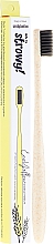 Szczoteczka do zębów ze słomy pszenicznej, średnia żółta - WoodyBamboo Toothbrush EcoYellow Medium — Zdjęcie N1