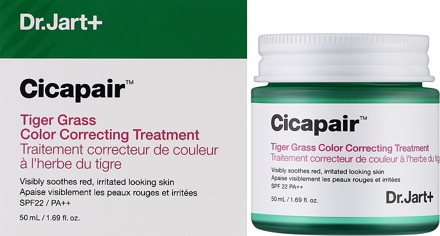 Korekcyjny krem do twarzy - Dr. Jart+ Cicapair Tiger Grass Color Correcting Treatment SPF22 PA++ — Zdjęcie N2