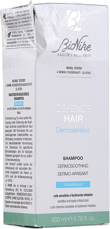 PRZECENA! Delikatny szampon do włosów - BioNike Defence Hair Shampoo Dermosoothing * — Zdjęcie N1