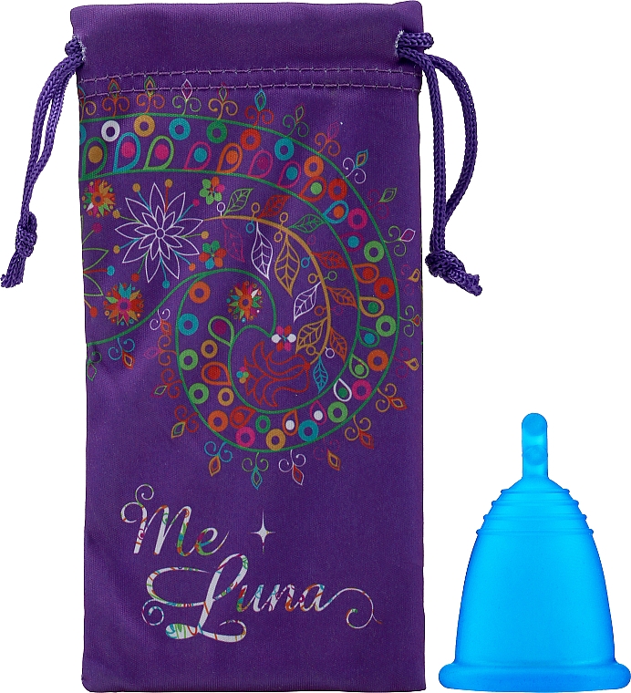 Kubeczek menstruacyjny, rozmiar M, niebieski - MeLuna Classic Menstrual Cup  — Zdjęcie N1