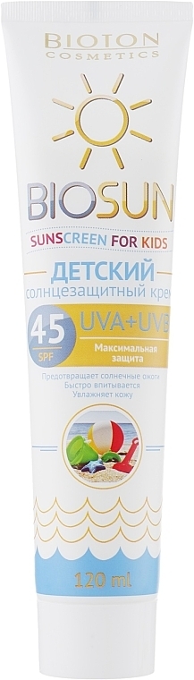 Krem przeciwsłoneczny dla dzieci SPF 45 - Bioton Cosmetics BioSun