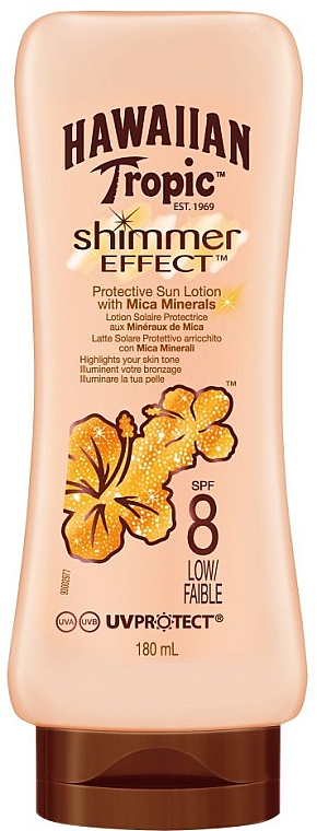 Balsam do opalania z drobinkami SPF 8 - Hawaiian Tropic SPF8 Shimmer Effect Sun Lotion — Zdjęcie N1