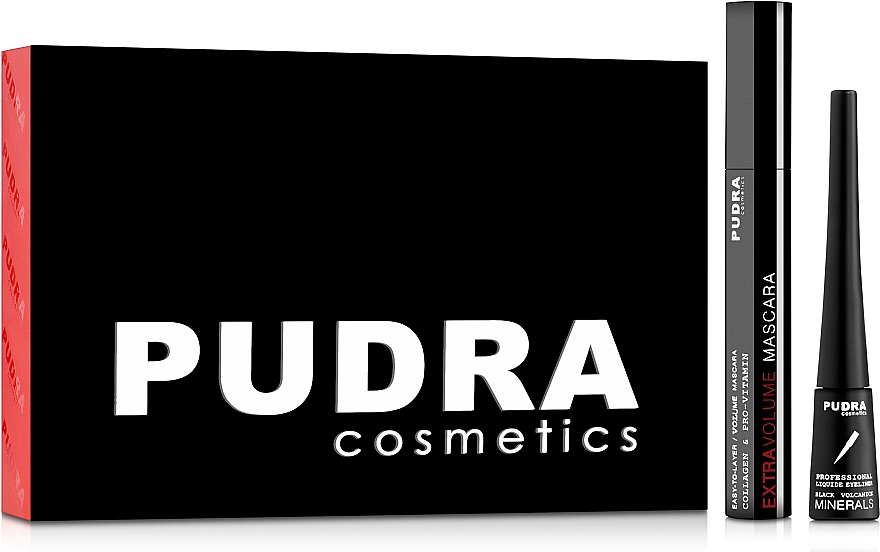 Zestaw - Pudra Cosmetics Try It Kit (mascara/10ml + pencil/3ml)
